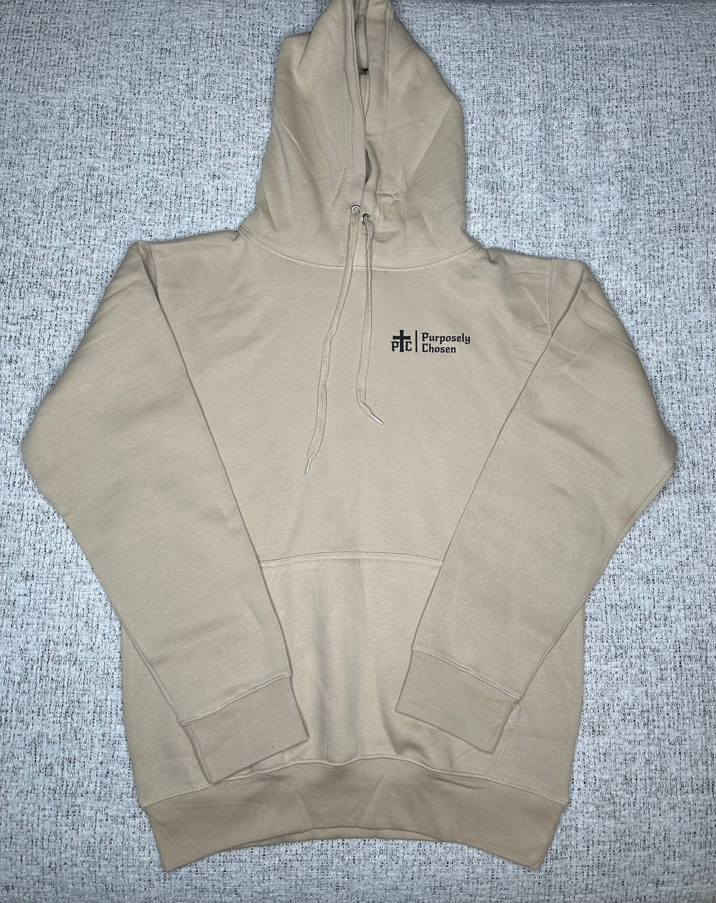 Beige Heavy Blend Fleece Hooded Sweatshirt