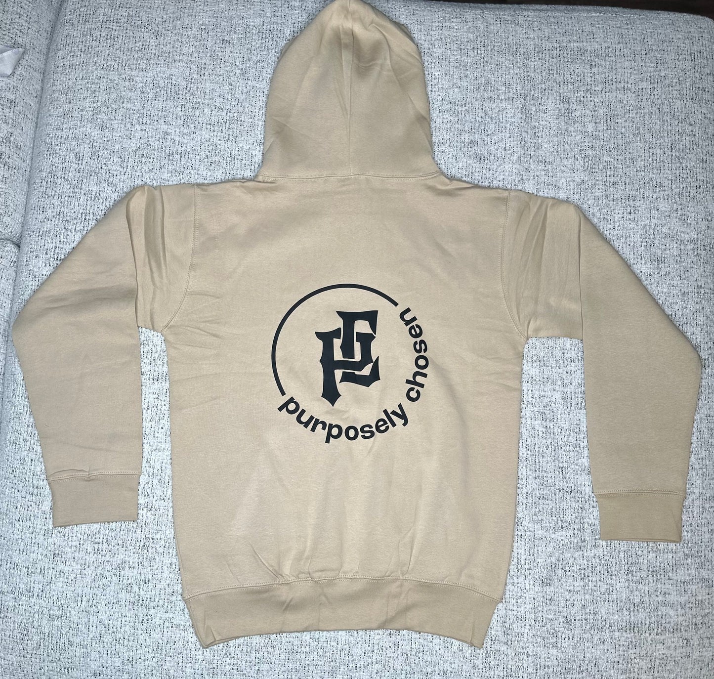 Beige Heavy Blend Fleece Hooded Sweatshirt